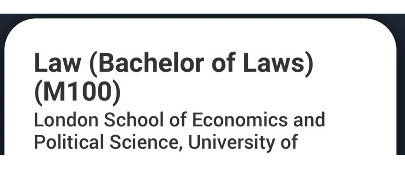 London School of Economics — Law (Bachelor of Laws)